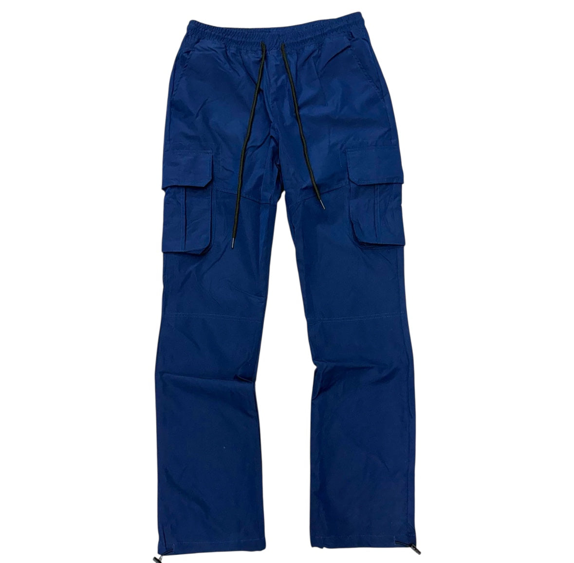 Rebel - Straight Fit NYLON Cargo Pants - NAVY - 421