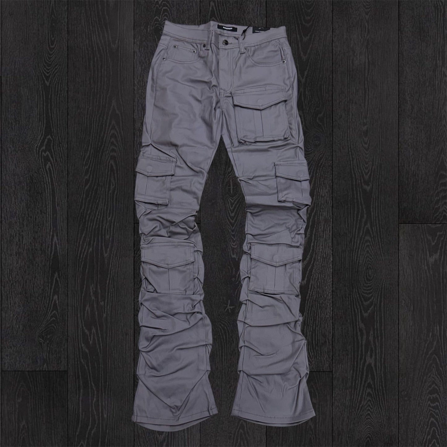 KD - Stacked Waxed Utility Denim - Coated Grey - 2056B