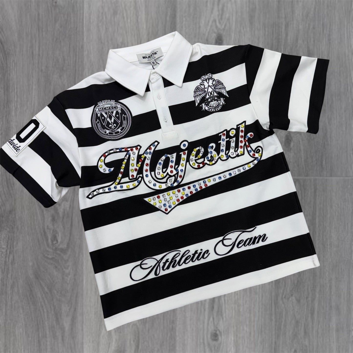 MJSTK - Worldwide Crystal Polo - Black 26106