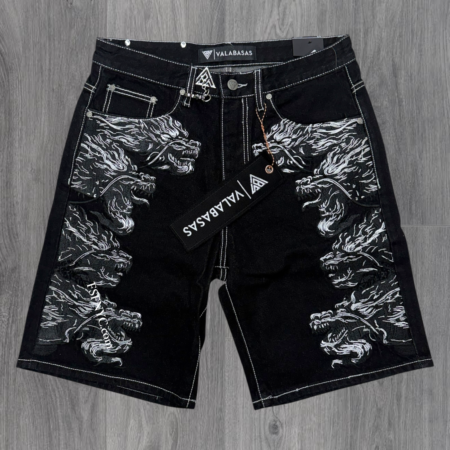 Valabasas - Tuski Denim Shorts - Jet Black - 1022