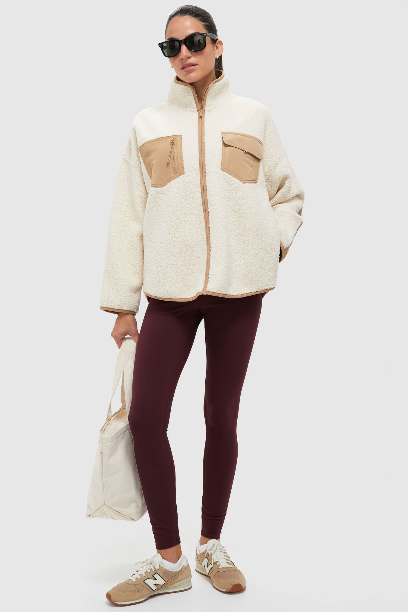 Buttercream Fleece Lawrence Full Length Zip Up