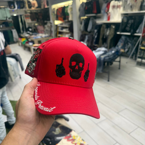 Prevail - Skull Trucker Hat - Red