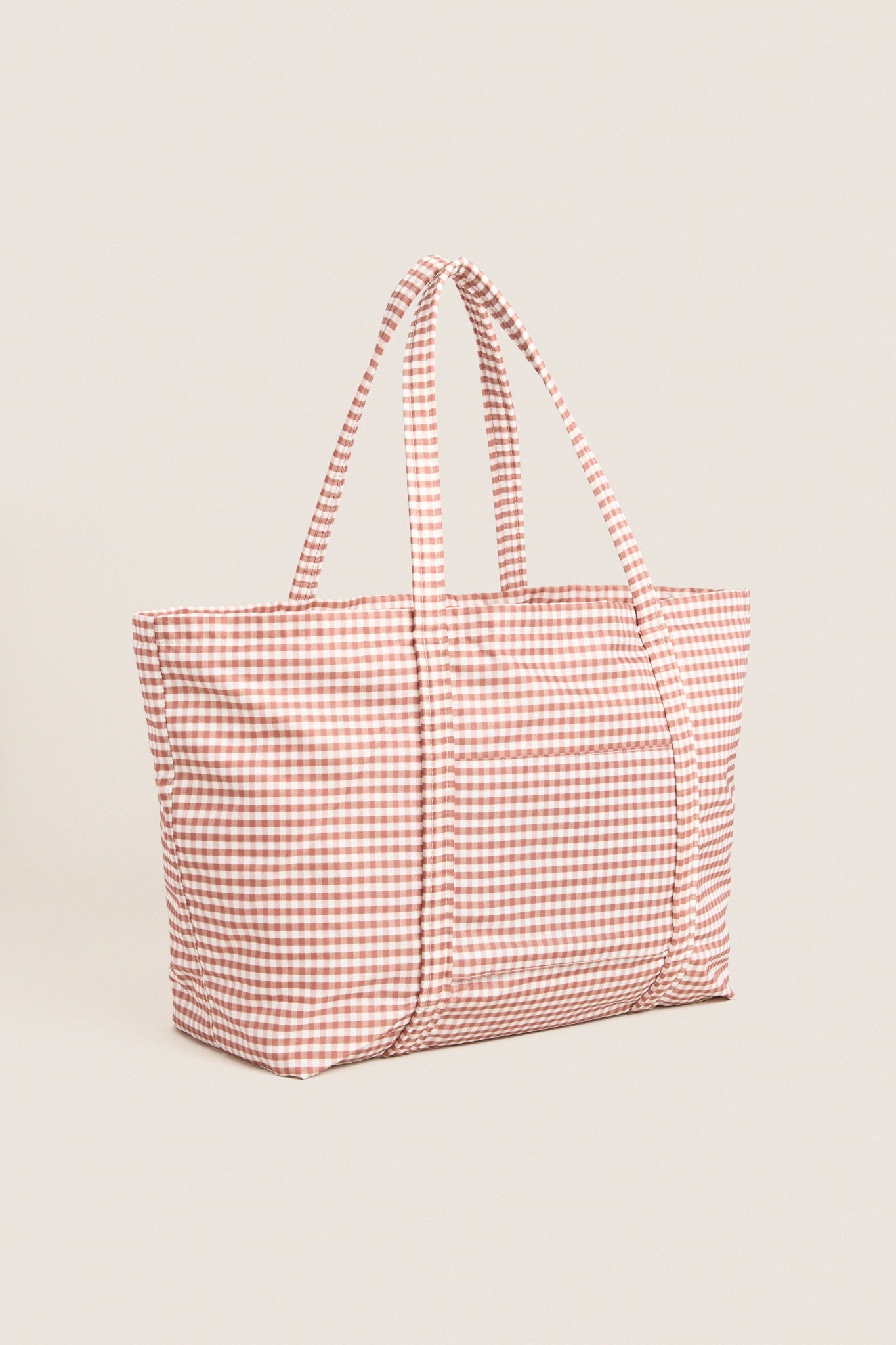 Brown Gingham Dina Tote