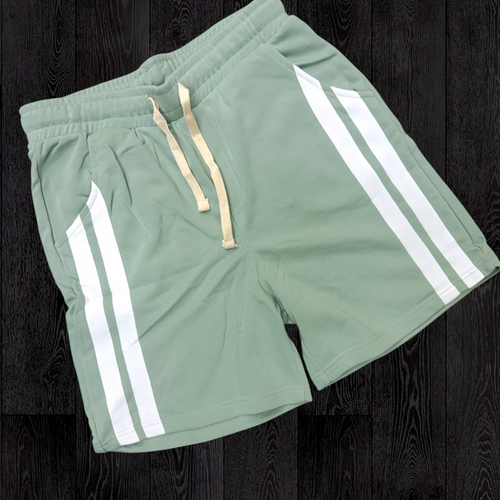 Narr - Stripe Sweat Shorts - Sage Green