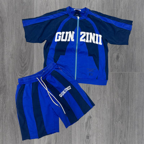 Gunzini - Strip Work short Set - Blue - 1049 1048