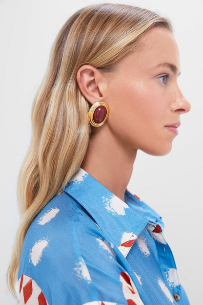 Burgundy Vega Earrings