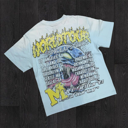 Space - Death Before Dishonor T-shirt —L Blue- TS09