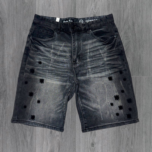 Rise - Denim Shorts - smoky black - 590z