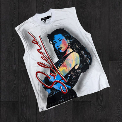 HDSN - Selena Sleeveless Tee - White 712