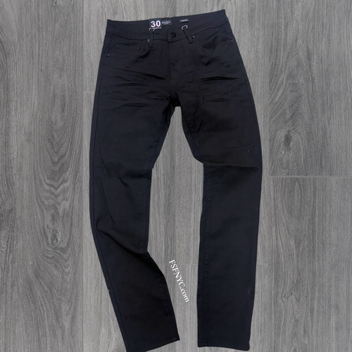 W - Plain Slim Fit Denim - Jet Black - M8248TB