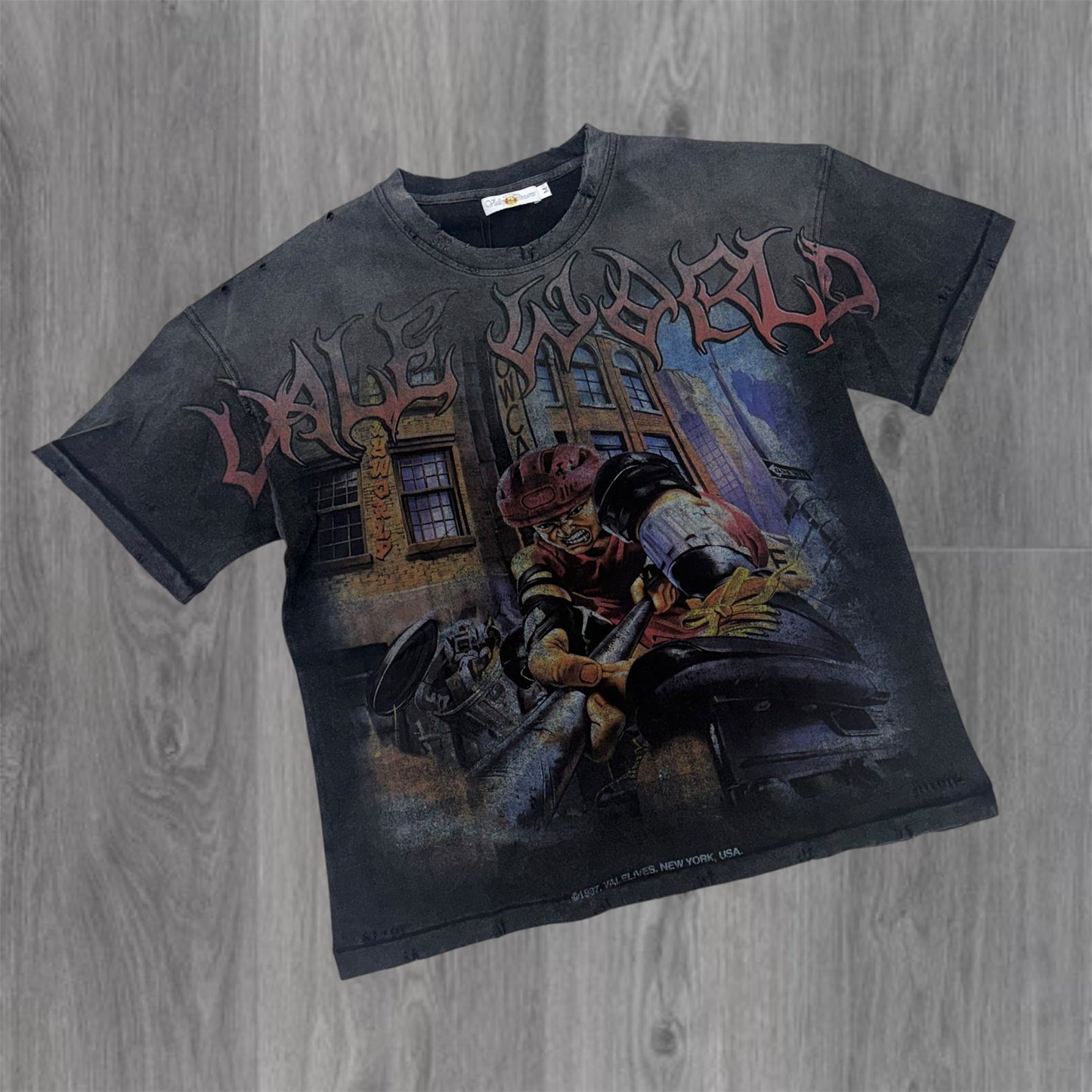 Valley F U Tee - Grey Wash