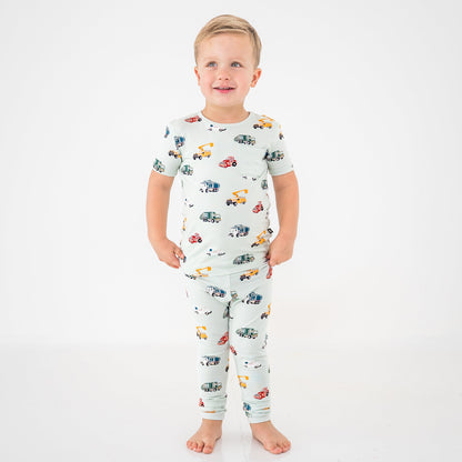 Short Sleeve with Pants Pajamas in City Vehicles
