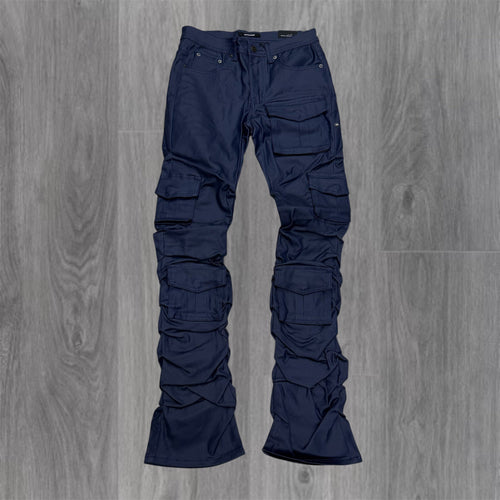 KD - Stacked Waxed Utility Denim - Coated Navy - 2056B