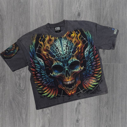Stray - The Skull T-shirt - charcoal- 1721