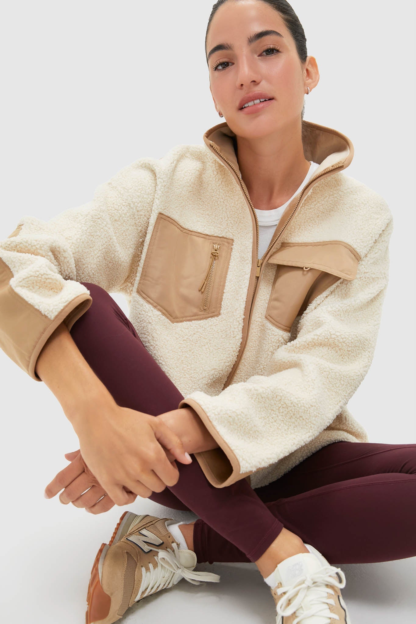 Buttercream Fleece Lawrence Full Length Zip Up