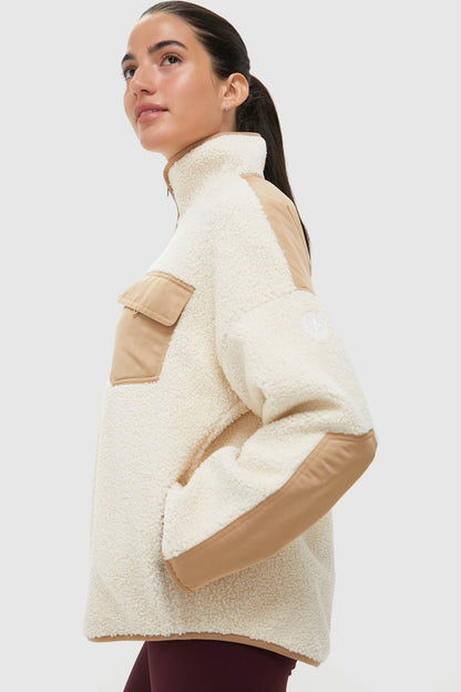 Buttercream Fleece Lawrence Full Length Zip Up