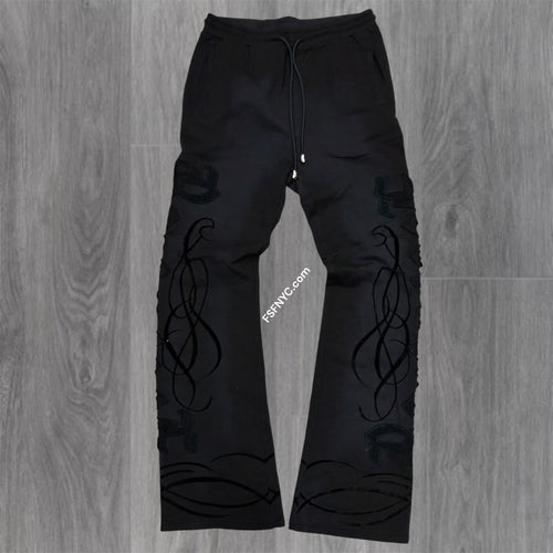 RP - Dark Age Stacked Flare sweat Pants - Dk Grey - 6073
