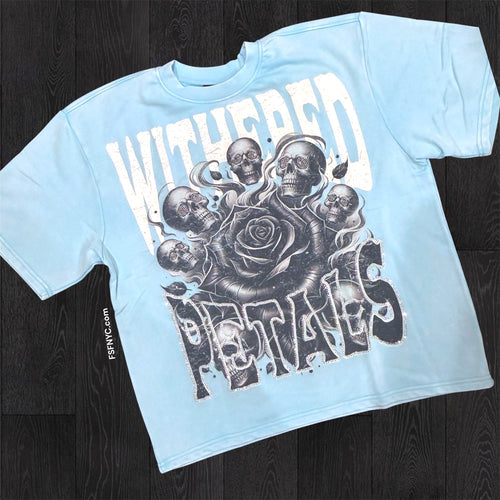 Withered Petals T-shirt - Lt Blue - 11132