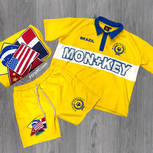 MMC - Brazil Polo Rugby Short Set - Yellow