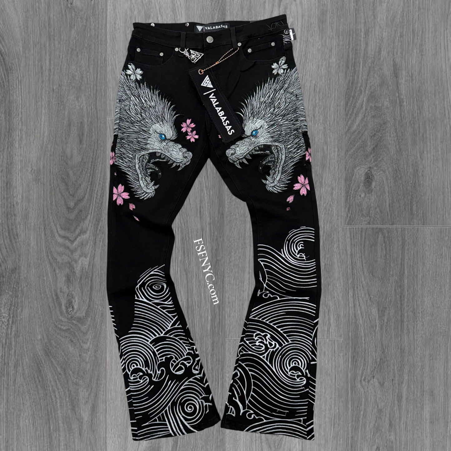 Valabasas - Stacked Tenka Denim - Jet Black - 1127