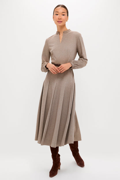 Brown Houndstooth Smith Dress