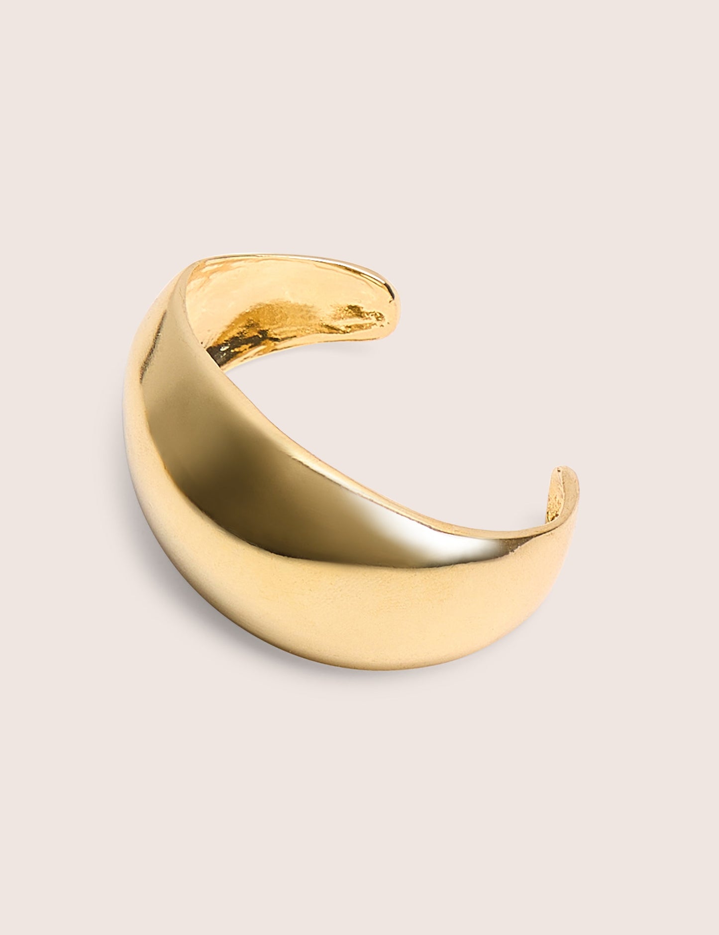 Thick Single Cuff Bracelet Gold