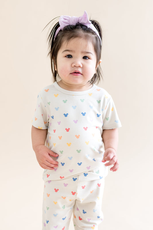 Toddler Basic Tee in Pastel Mickey Mouse