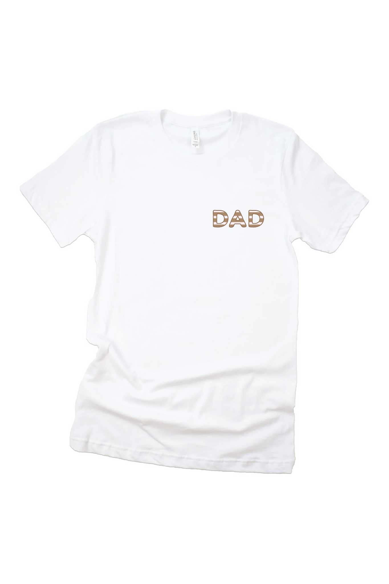 Sandy Stripes Dad Graphic Tee | White