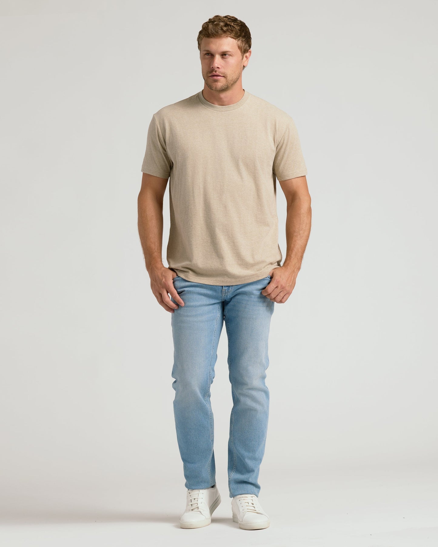 Heather Fennel Classic Crew Neck