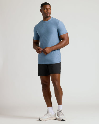 Heather Azul Tall Active Crew Neck 2.0