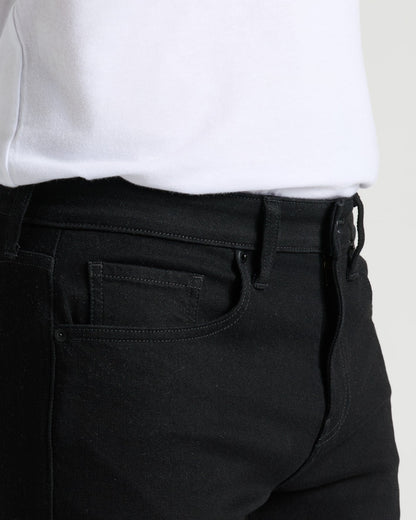 Black Wash Slim Authentic Denim Jeans