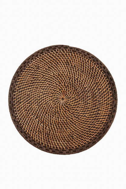 Brown Woven Rattan Placemats Set of 4