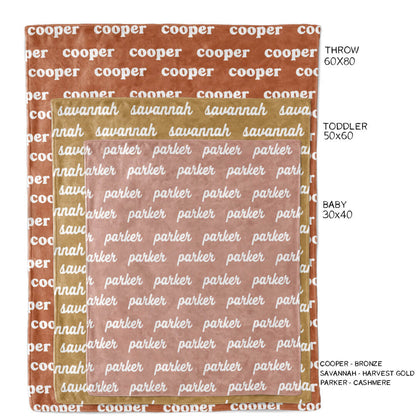 Sandy Sunset Personalized Color Blanket