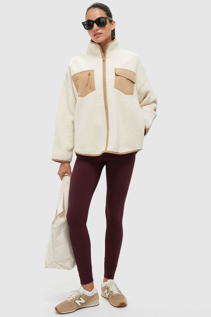 Buttercream Fleece Lawrence Full Length Zip Up